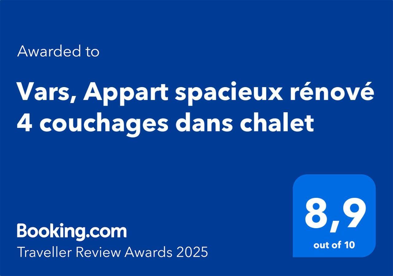 Vars, Appart Spacieux Renove 4 Couchages Dans Chalet Vars  Eksteriør billede